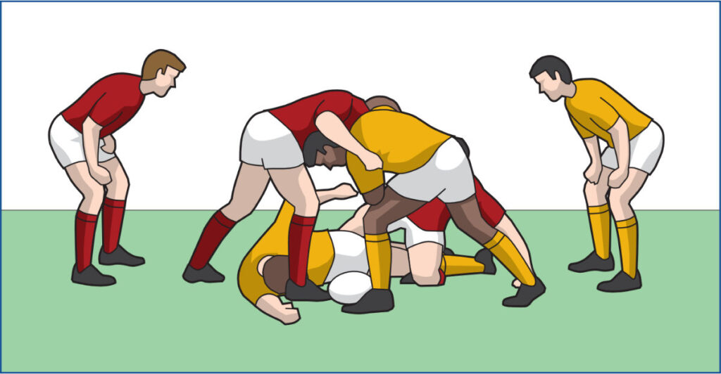 What is a ruck in rugby?